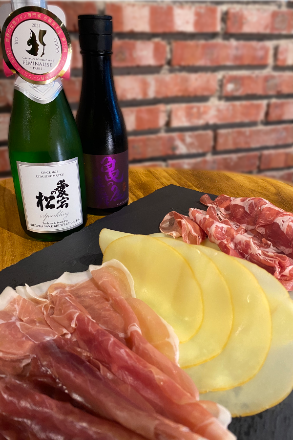 Italian Ham, Cheese & Sake Set